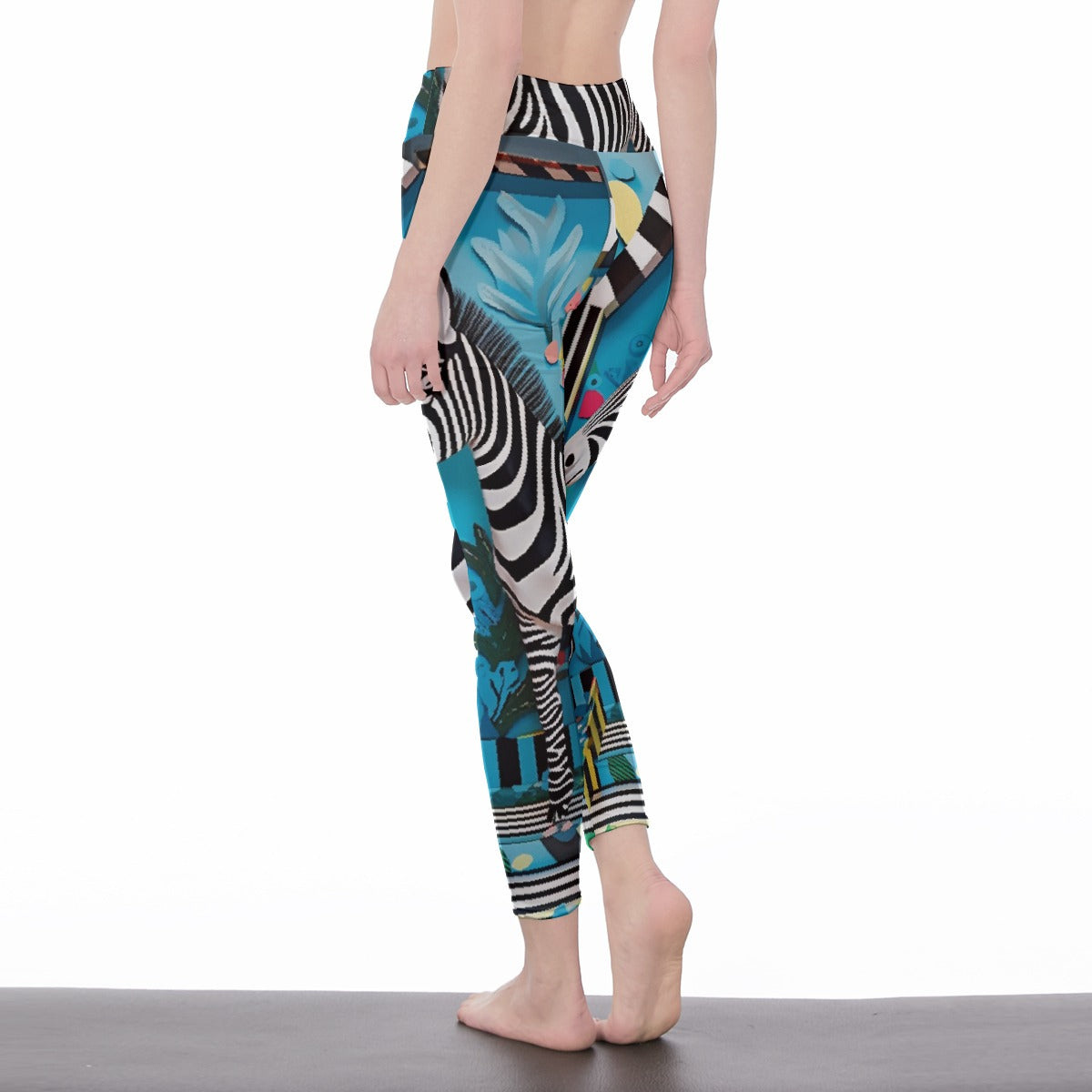 All-Over Print Women's High Waist Leggings | Side Stitch Closure