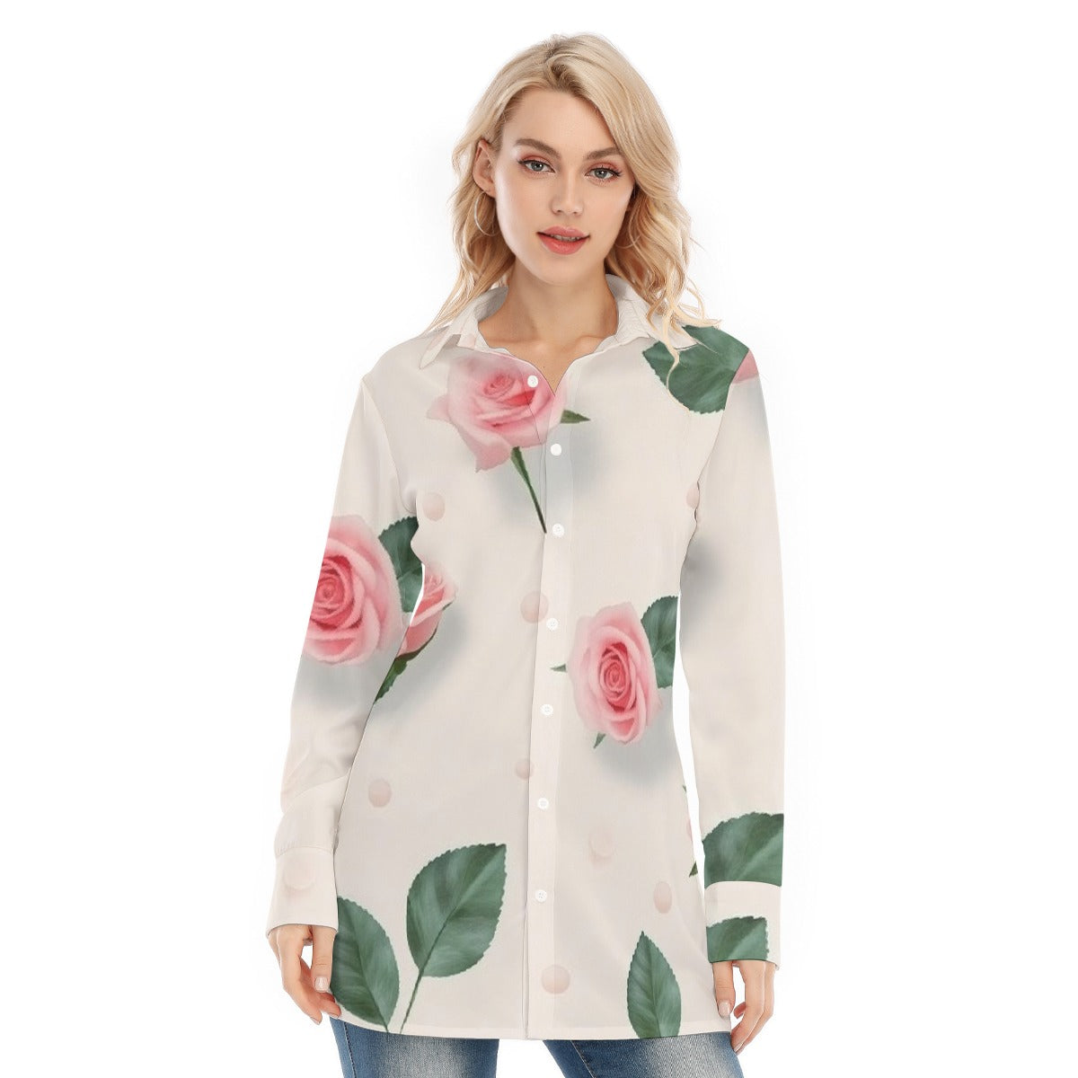 All-Over Print Women's Long Shirt