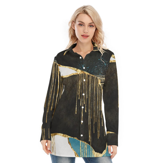 All-Over Print Women's Long Shirt