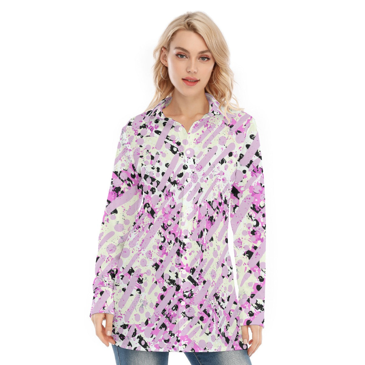 All-Over Print Women's Long Shirt