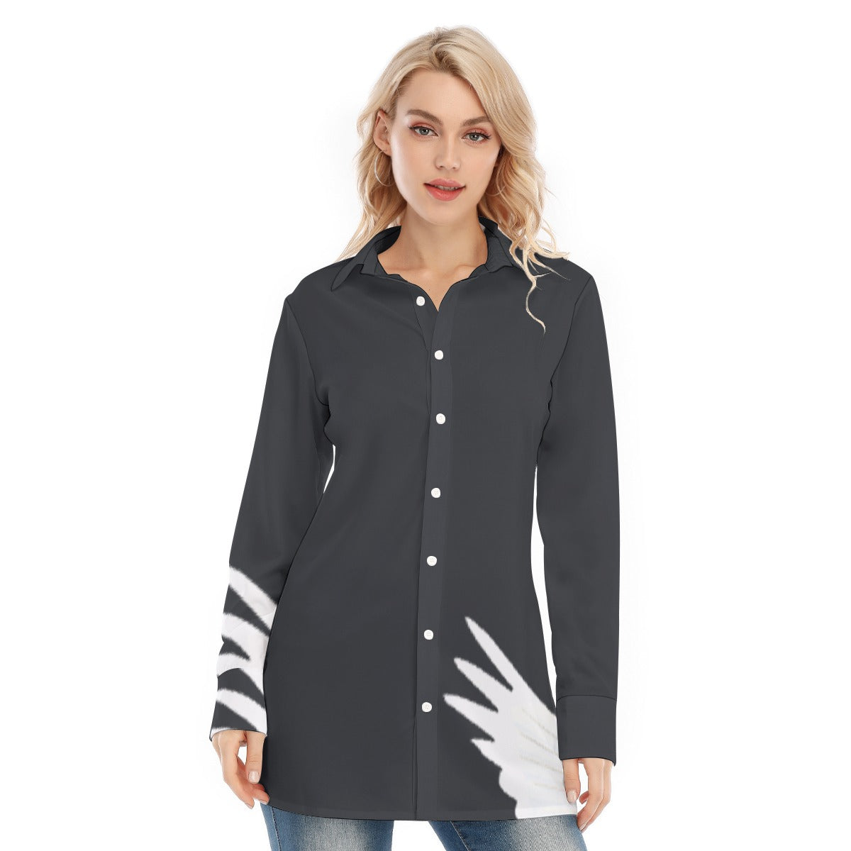 All-Over Print Women's Long Shirt