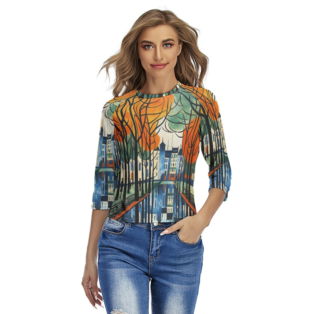 All-Over Print Women's Raglan Sleeves T-shirts