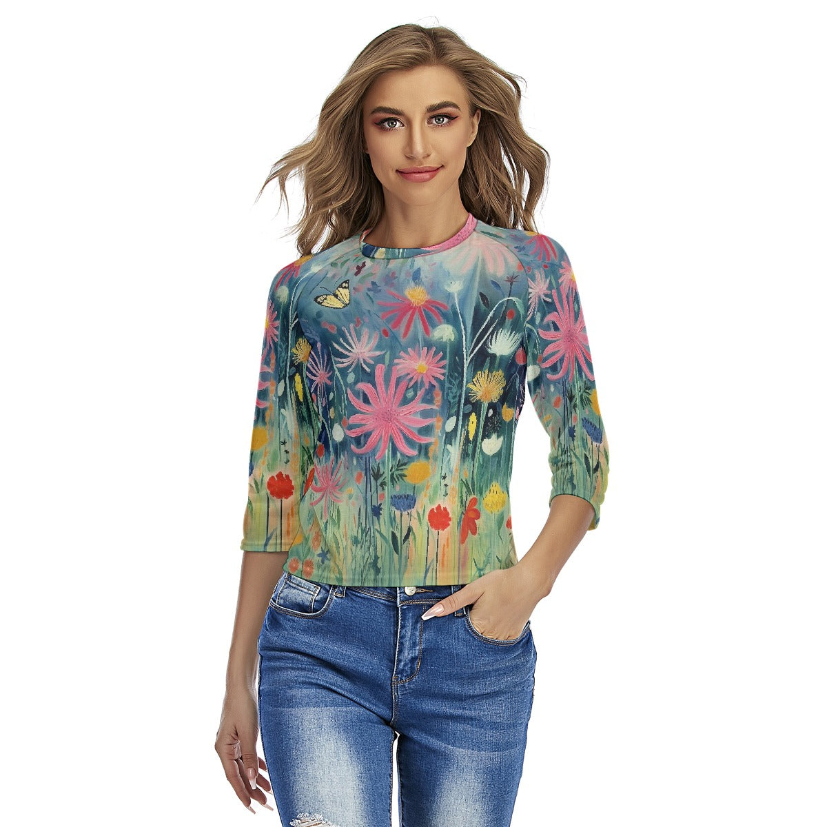 All-Over Print Women's Raglan Sleeves T-shirts