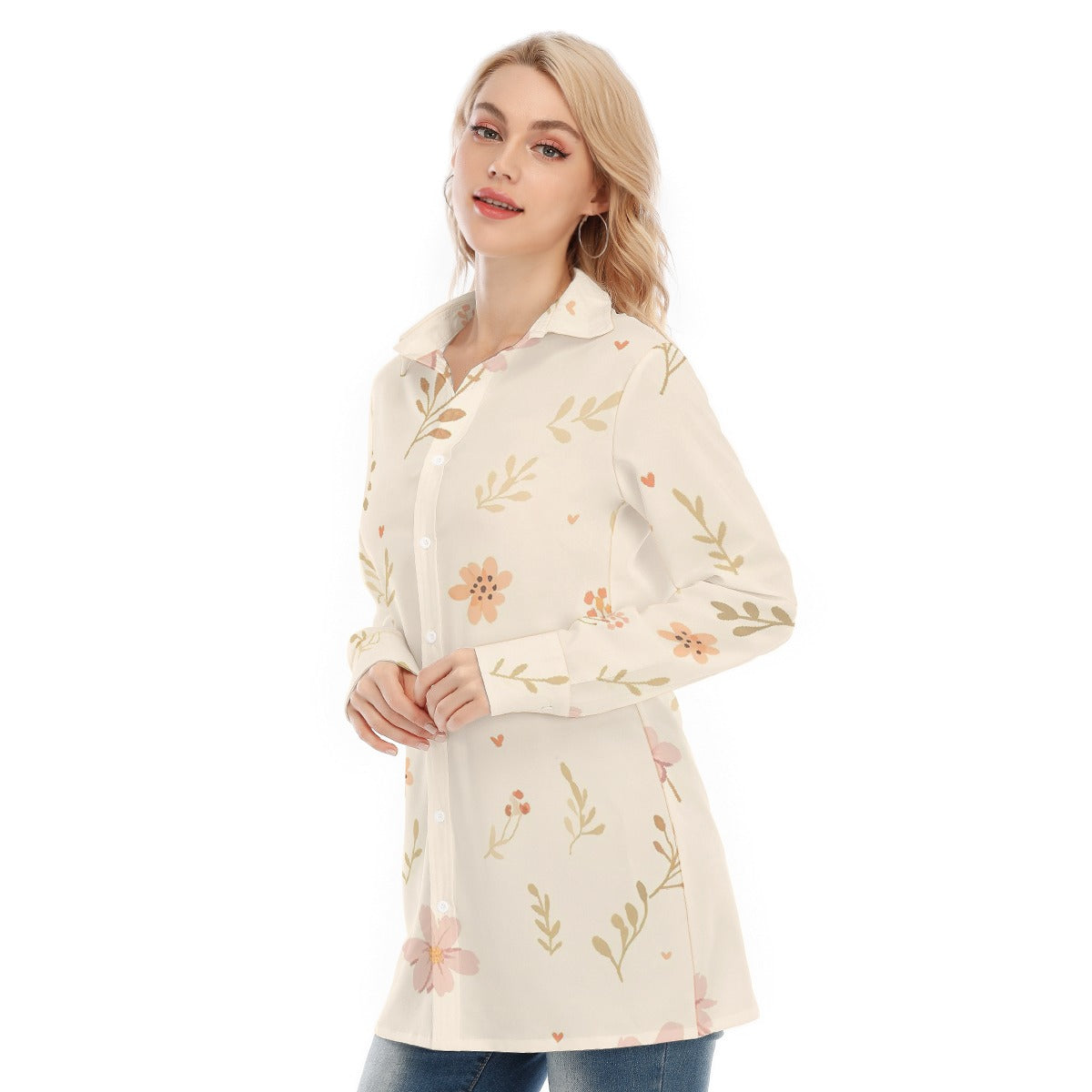 All-Over Print Women's Long Shirt