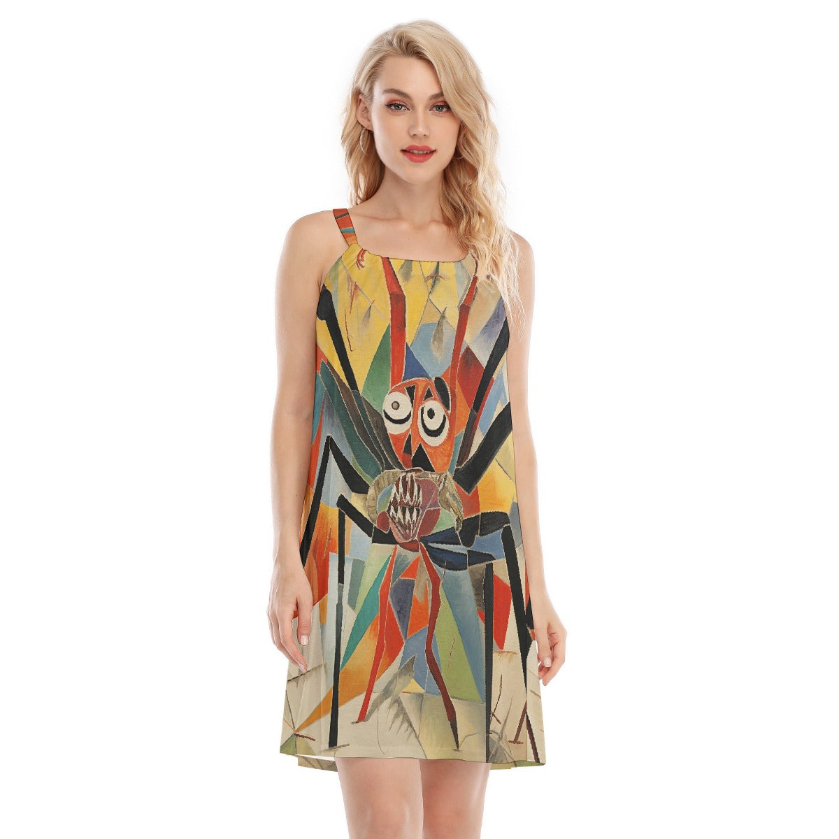 All-Over Print Women's O-neck Cami Dress