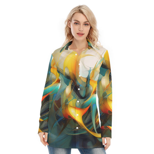 All-Over Print Women's Long Shirt