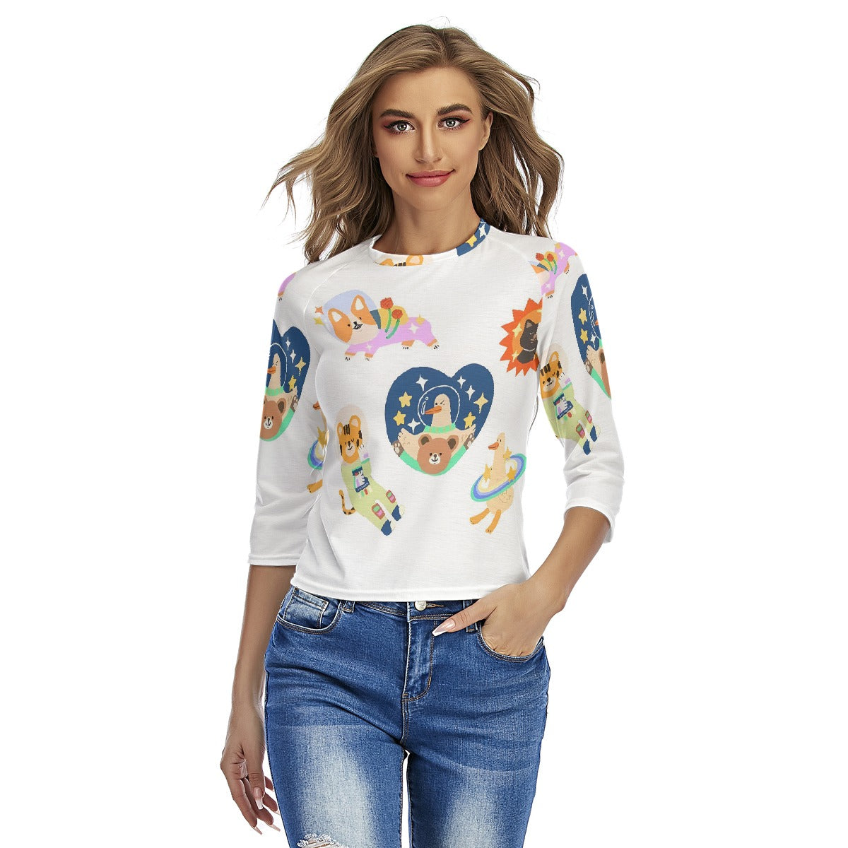 All-Over Print Women's Raglan Sleeves T-shirts