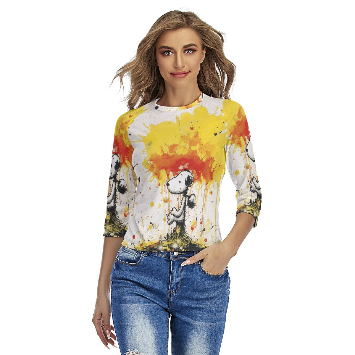 All-Over Print Women's Raglan Sleeves T-shirts