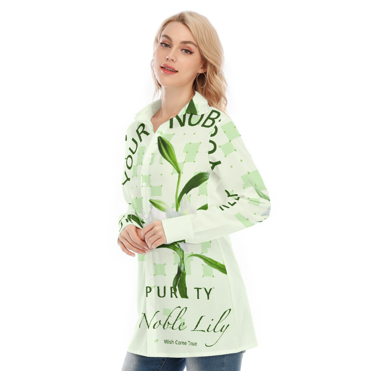 All-Over Print Women's Long Shirt