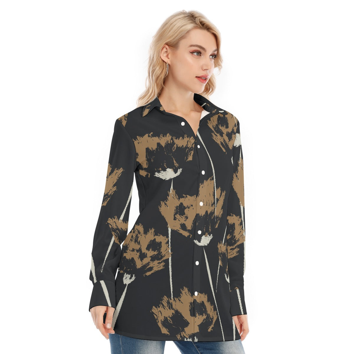 All-Over Print Women's Long Shirt