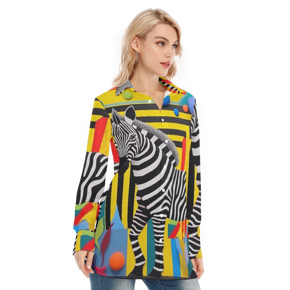 All-Over Print Women's Long Shirt