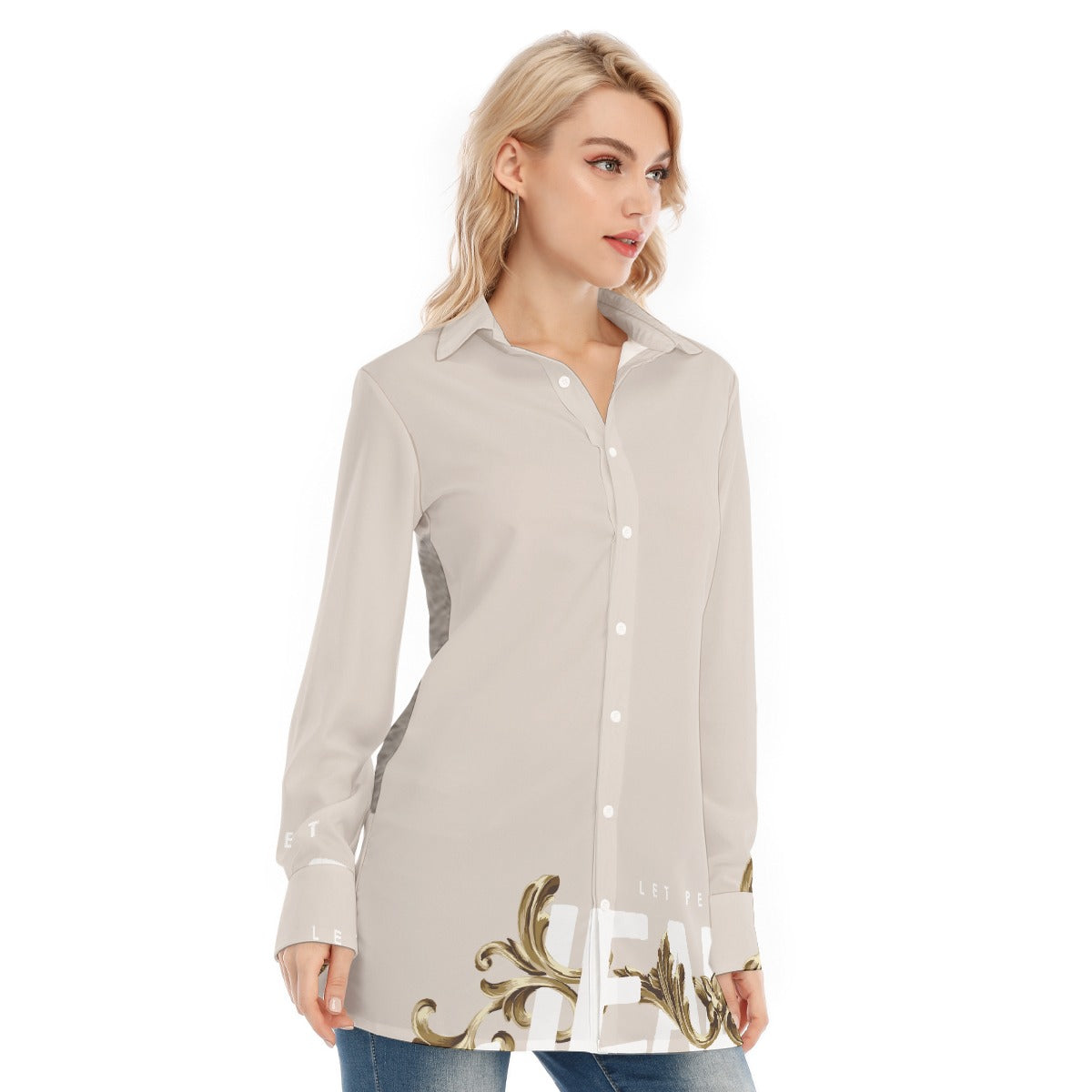 All-Over Print Women's Long Shirt