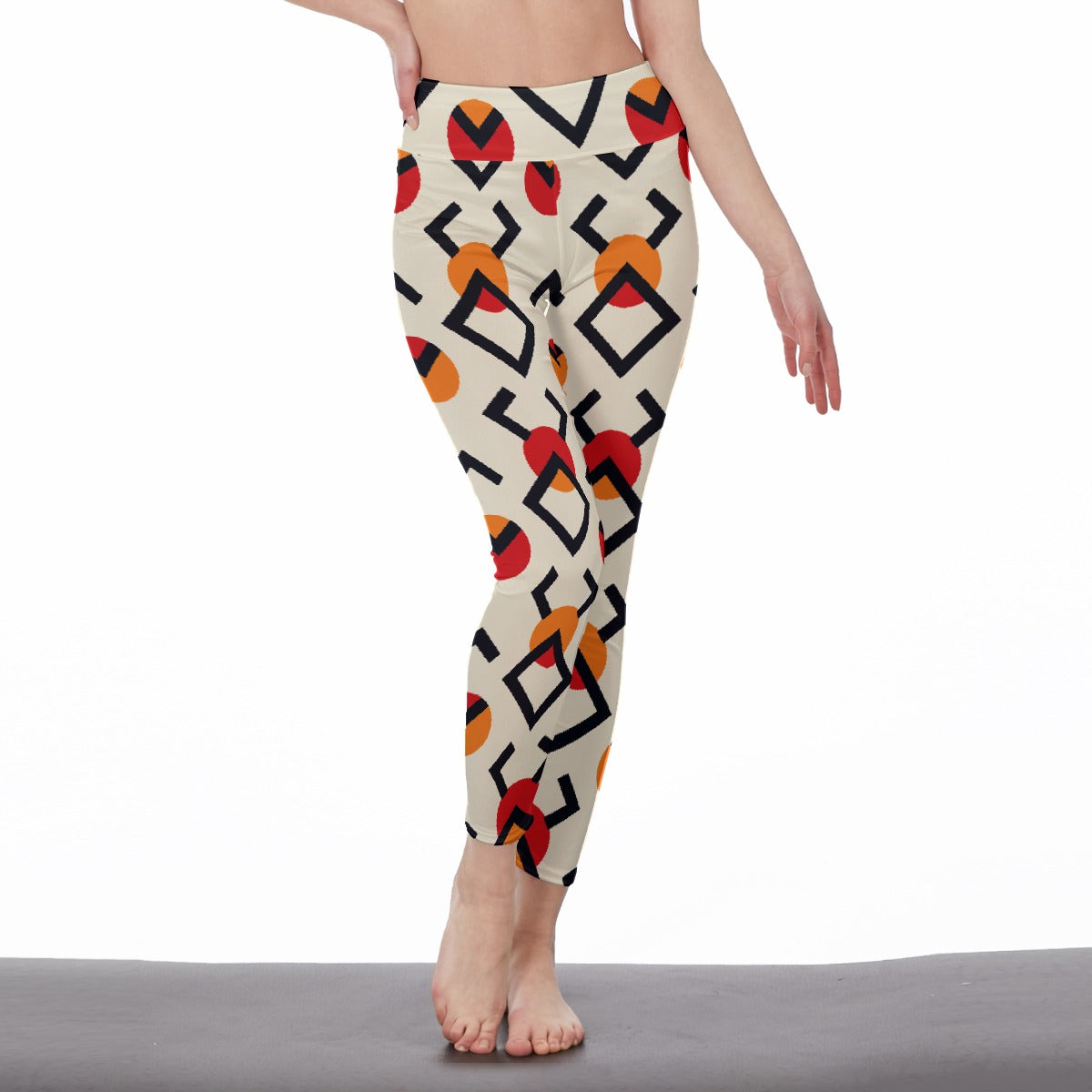 All-Over Print Women's High Waist Leggings | Side Stitch Closure