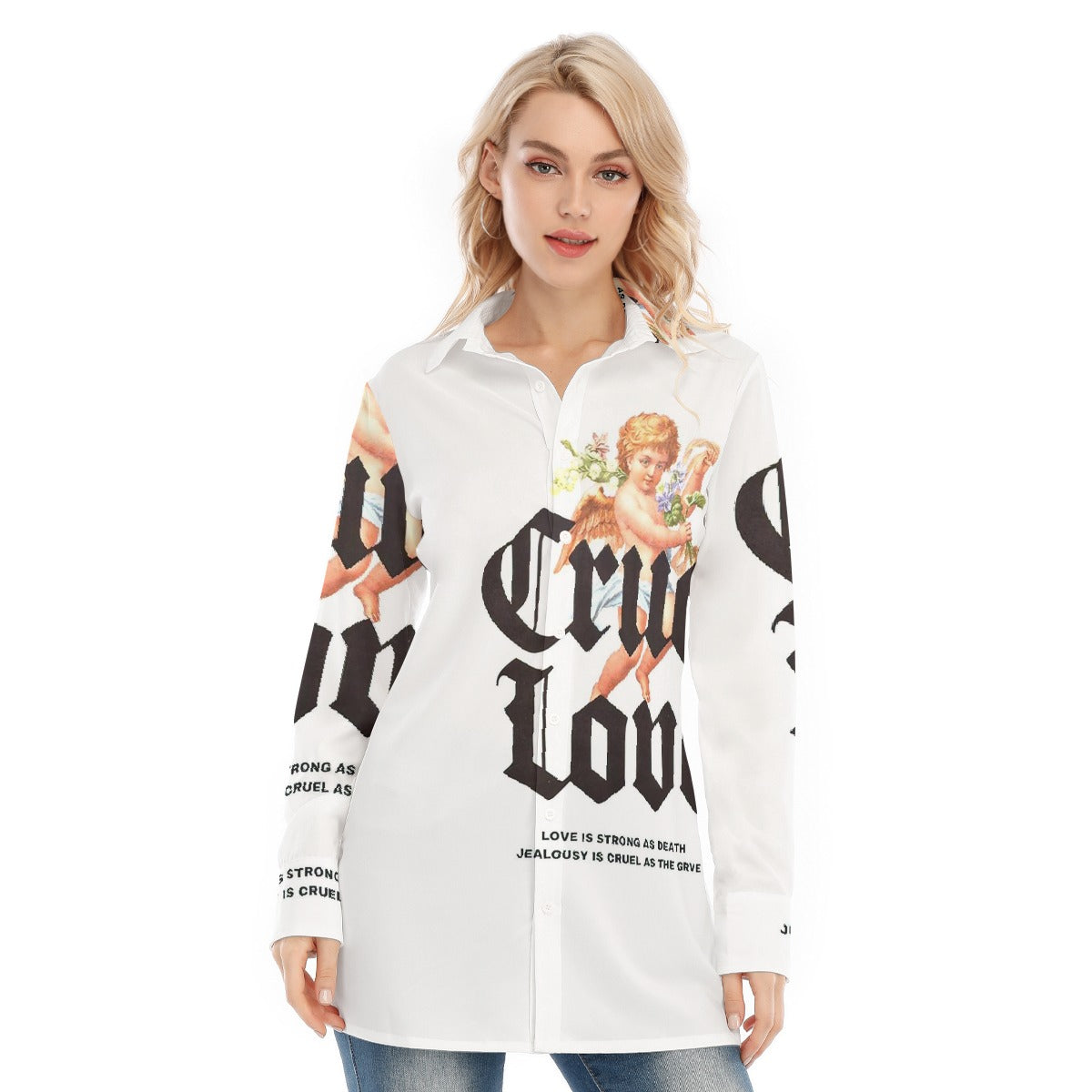 All-Over Print Women's Long Shirt