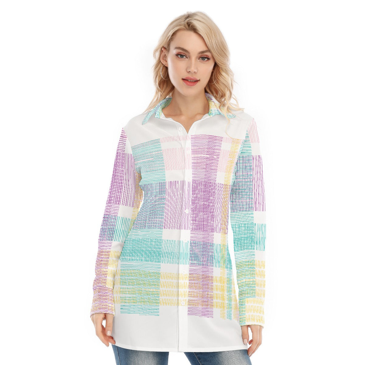 All-Over Print Women's Long Shirt