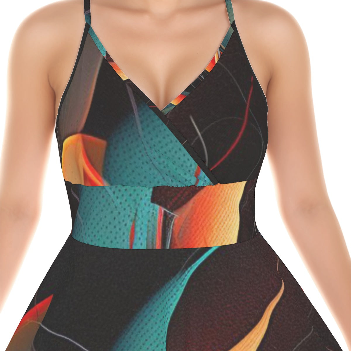 All-Over Print Women‘s Cross Cami Dress