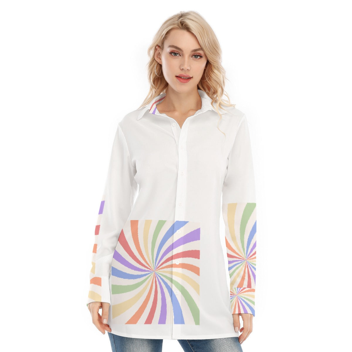 All-Over Print Women's Long Shirt