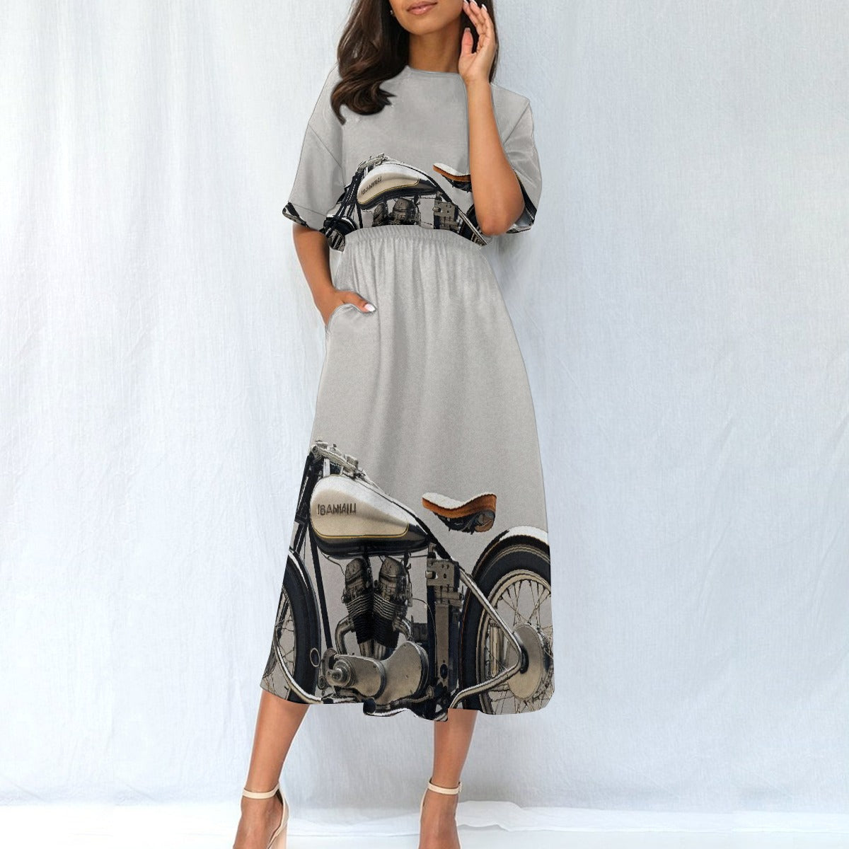 All-Over Print Women's Elastic Waist Dress