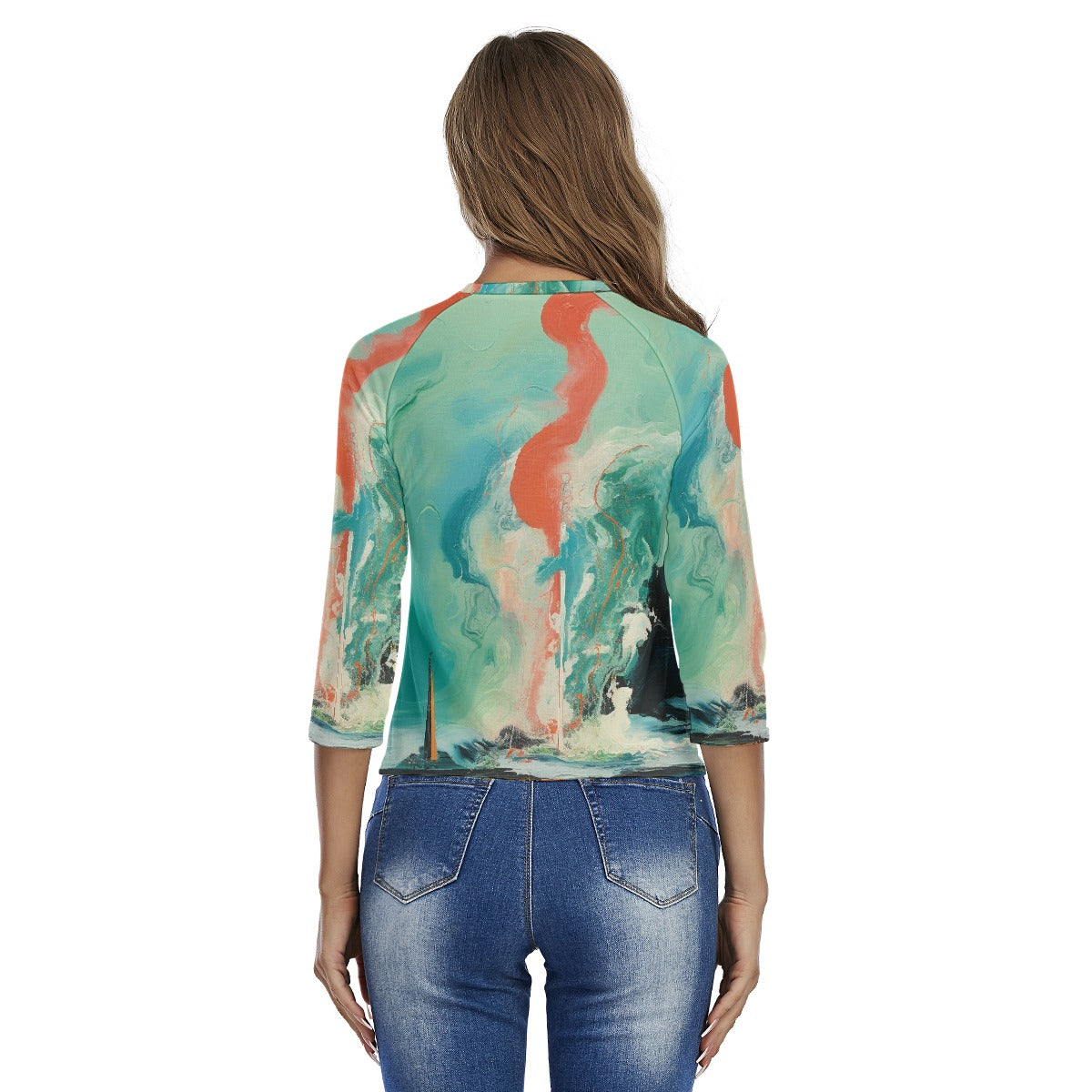 All-Over Print Women's Raglan Sleeves T-shirts