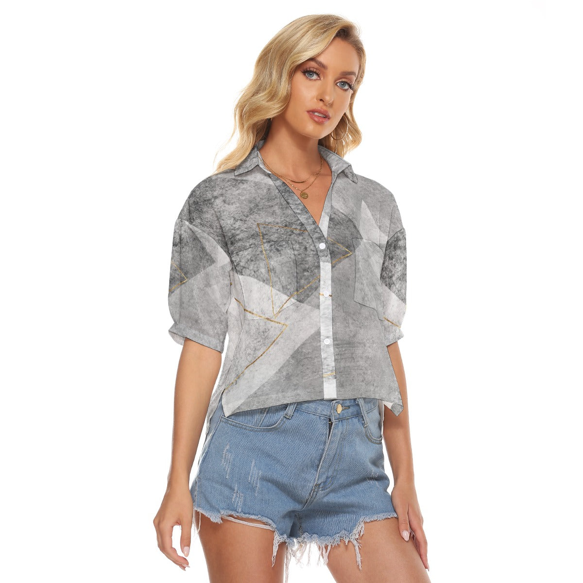 All-Over Print Women's V-neck Shirts