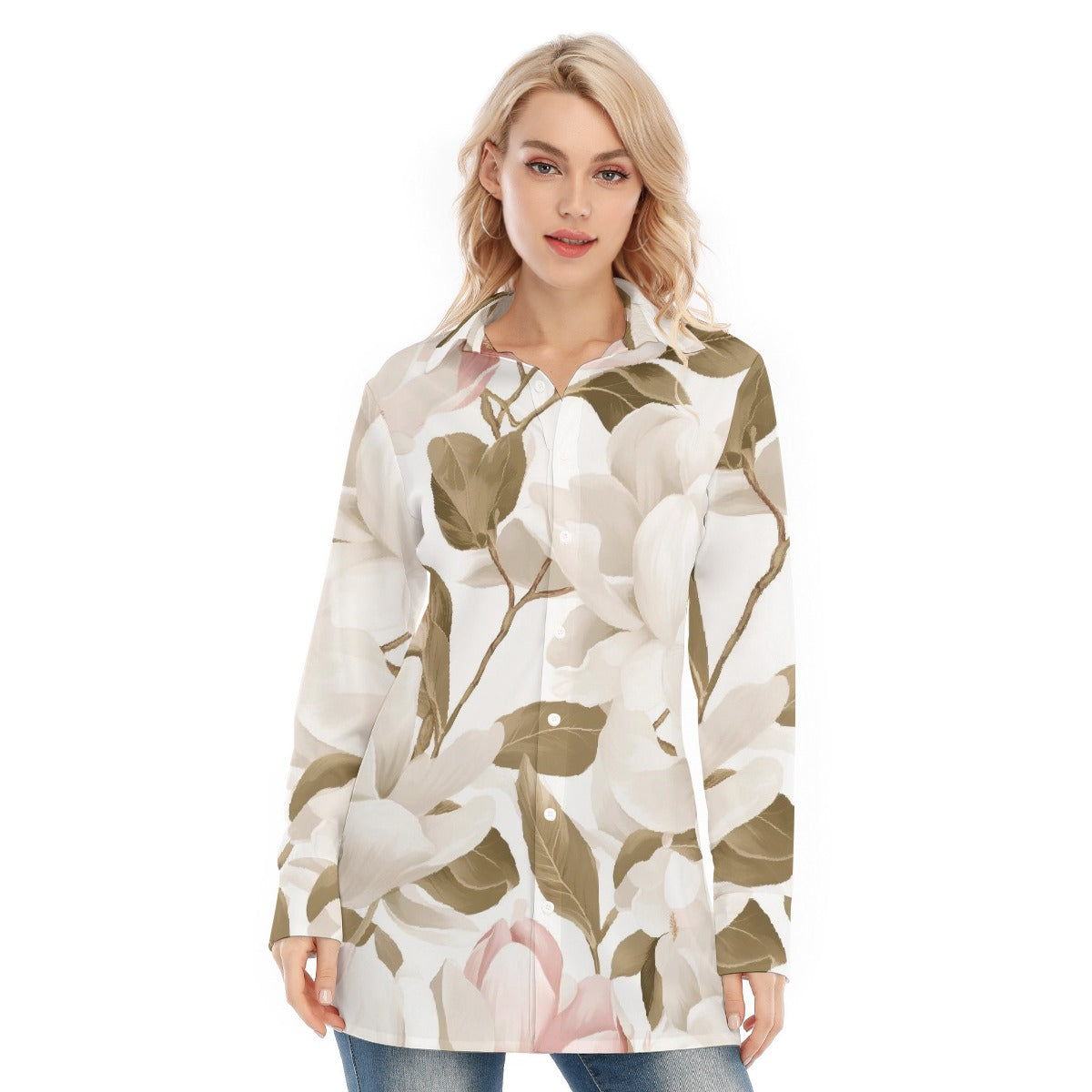 All-Over Print Women's Long Shirt