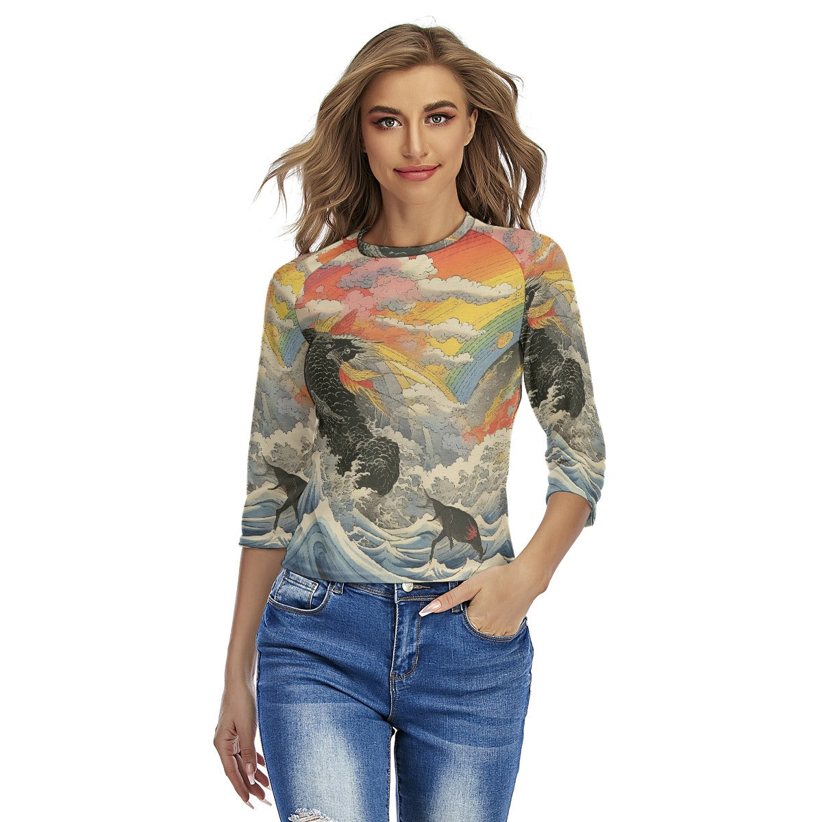 All-Over Print Women's Raglan Sleeves T-shirts