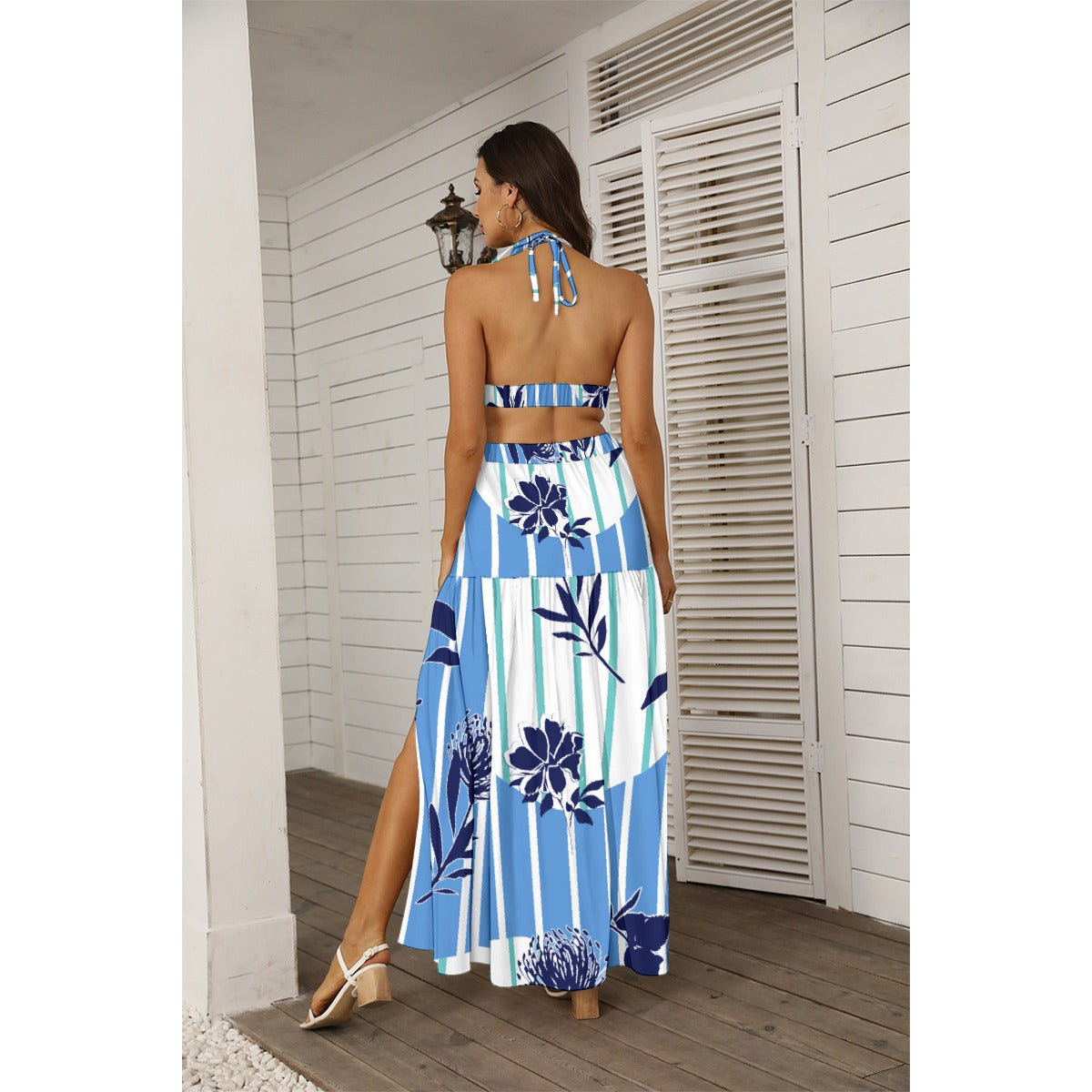 All-Over Print Women's Tie Back Wrap Dress