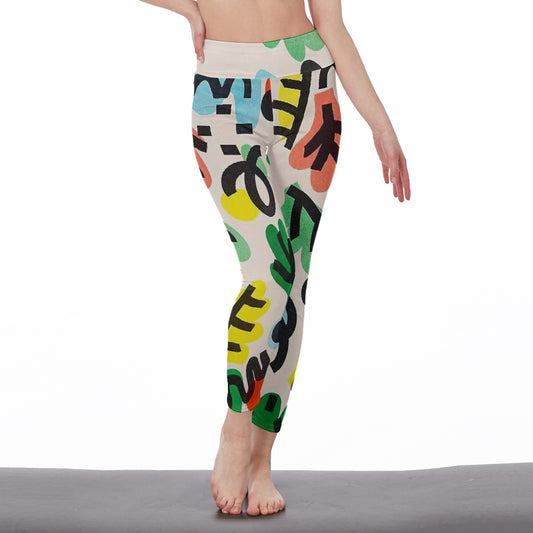 All-Over Print Women's High Waist Leggings | Side Stitch Closure