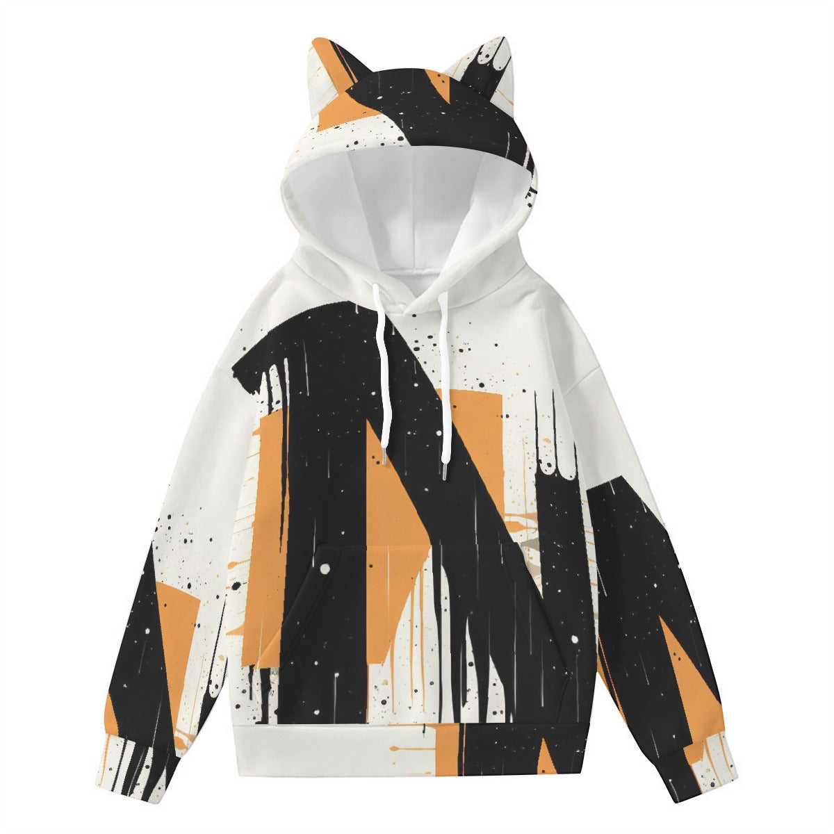 All-Over Print Women’s Hoodie With Decorative Ears