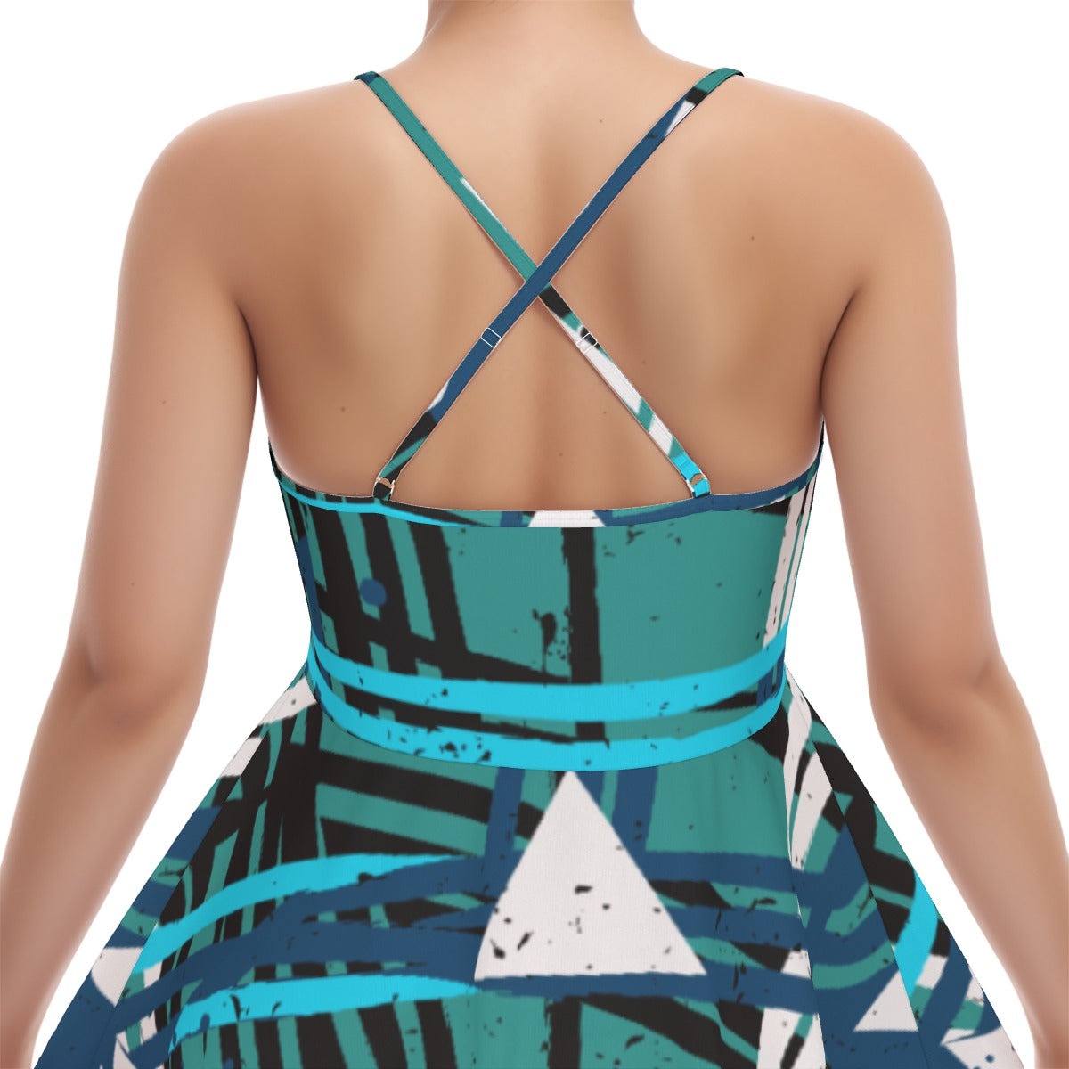 All-Over Print Women‘s Cross Cami Dress