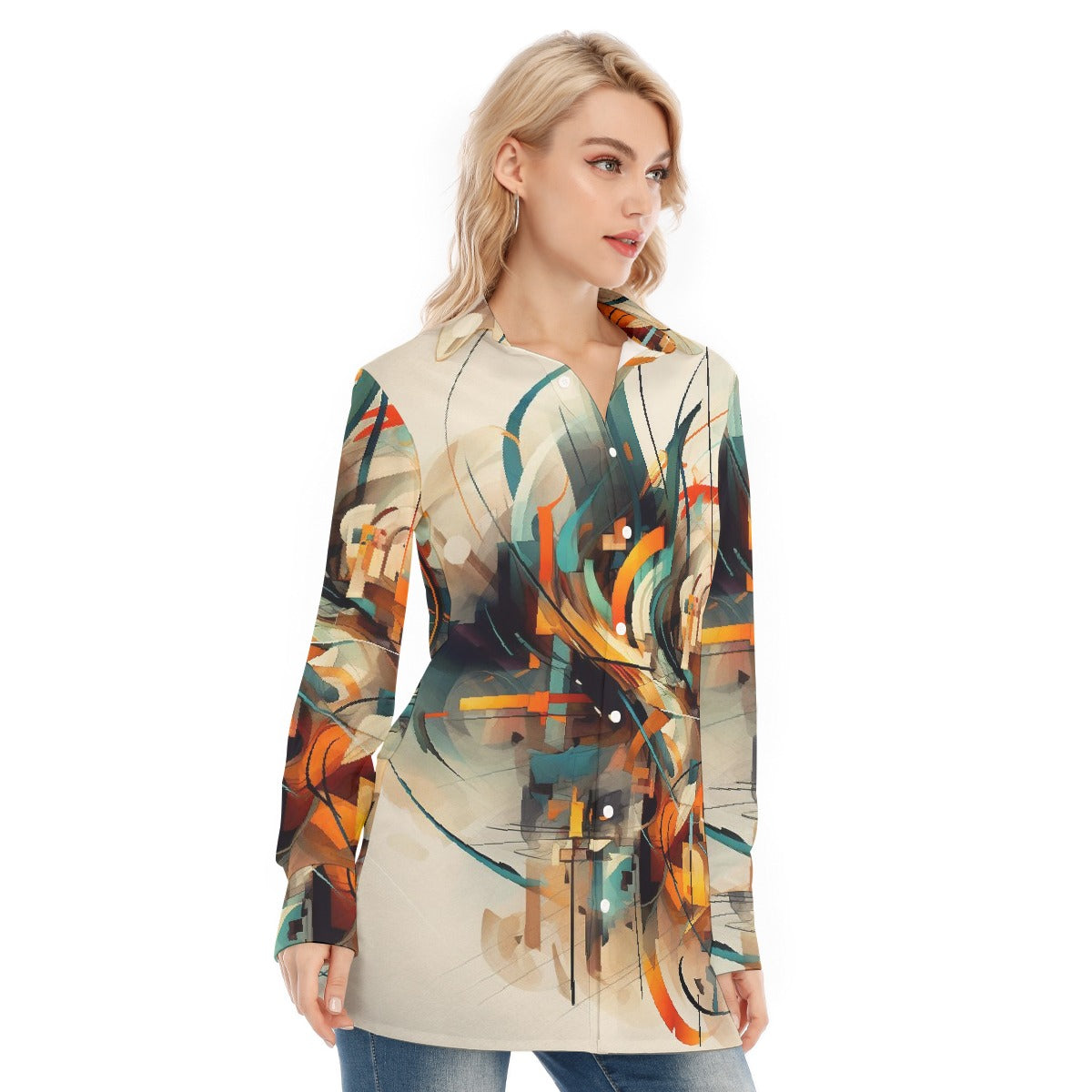 All-Over Print Women's Long Shirt