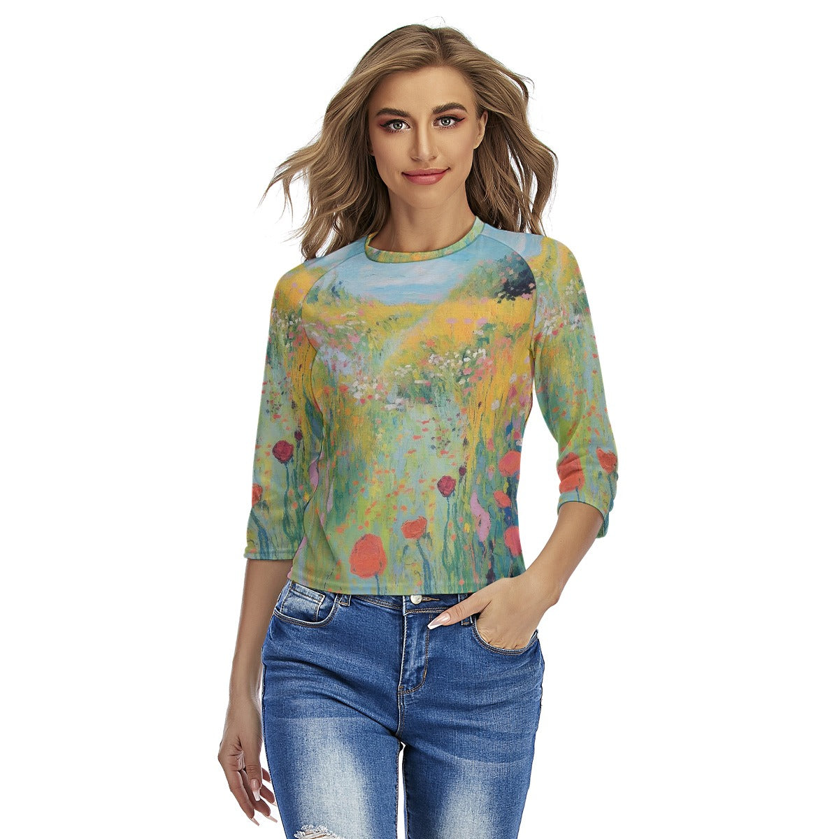 All-Over Print Women's Raglan Sleeves T-shirts