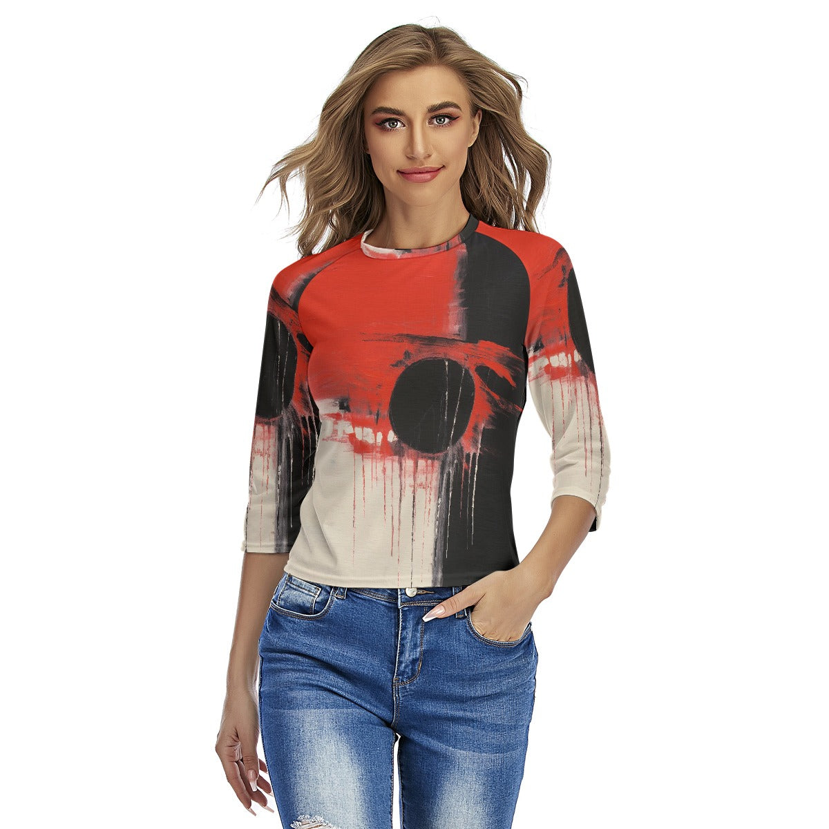 All-Over Print Women's Raglan Sleeves T-shirts