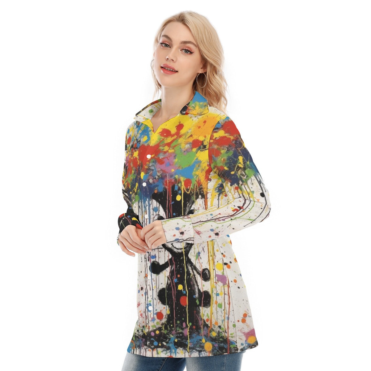 All-Over Print Women's Long Shirt