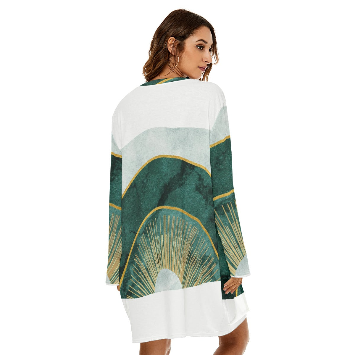 All-Over Print  Women's Loose Crew Neck Dress