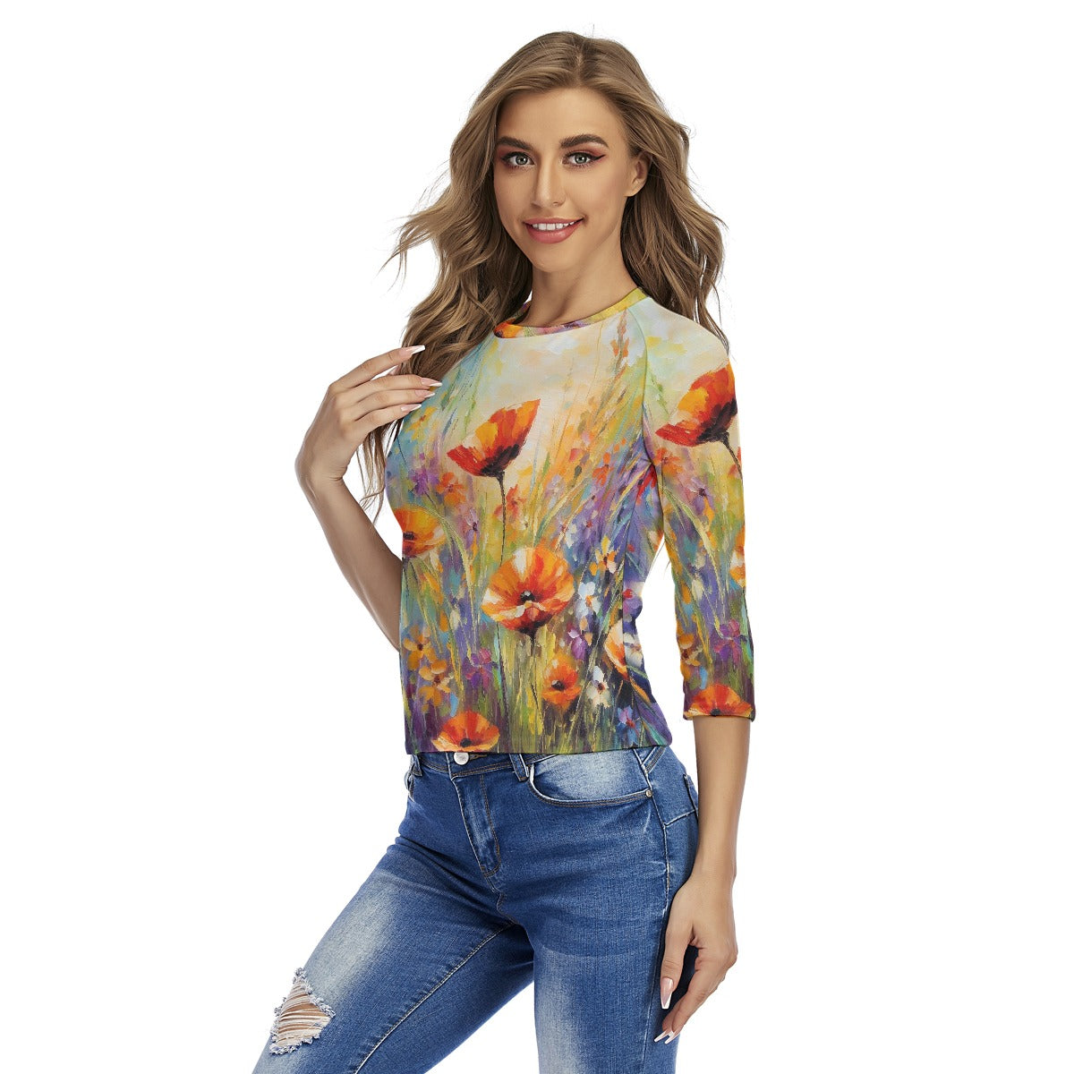 All-Over Print Women's Raglan Sleeves T-shirts