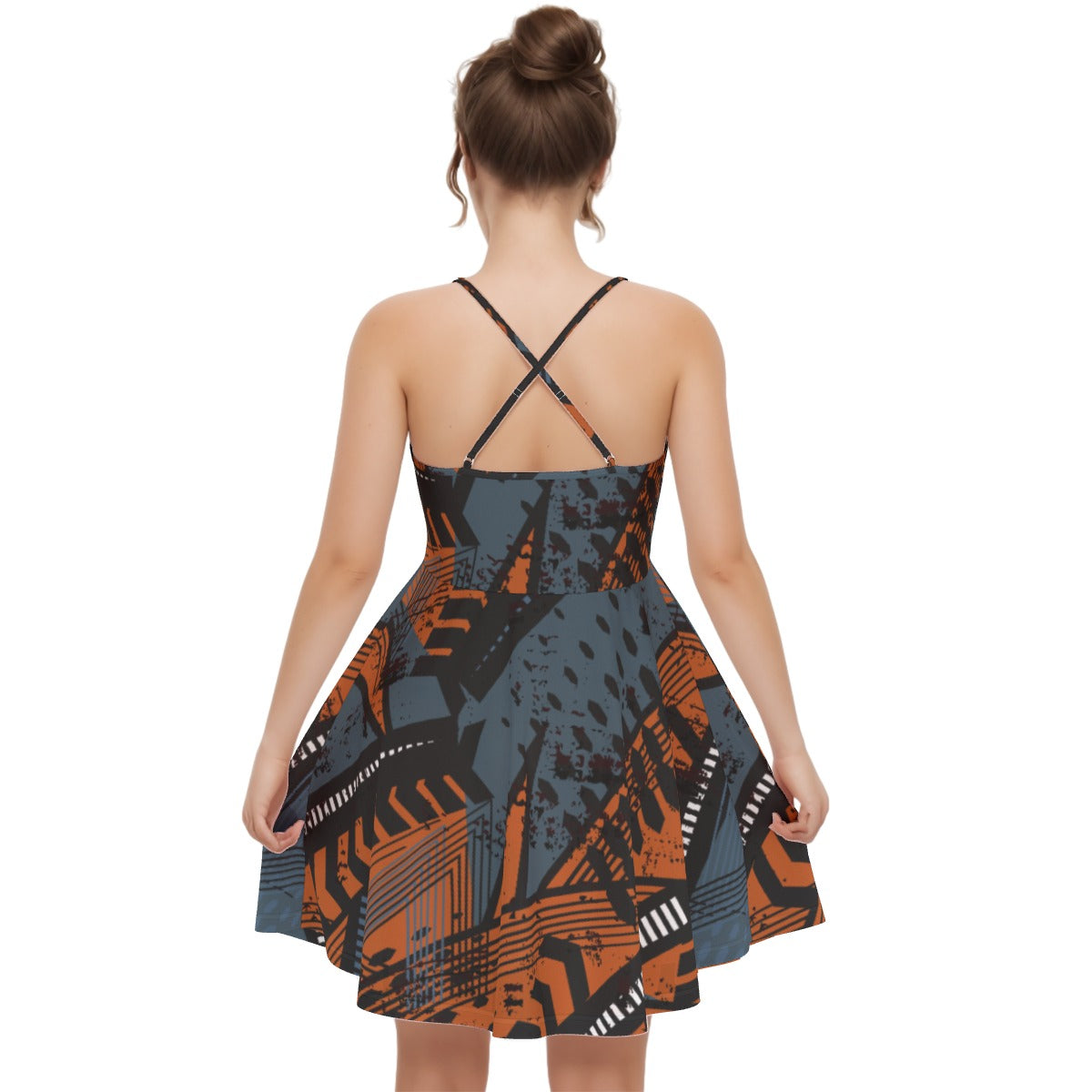 All-Over Print Women‘s Cross Cami Dress