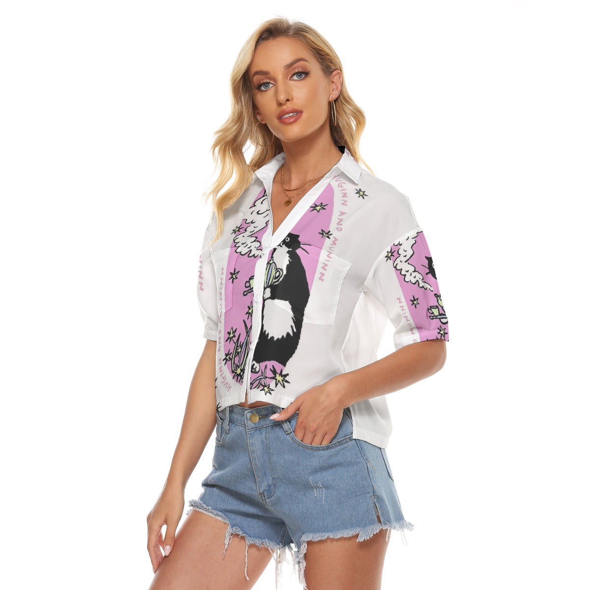 All-Over Print Women's V-neck Shirts