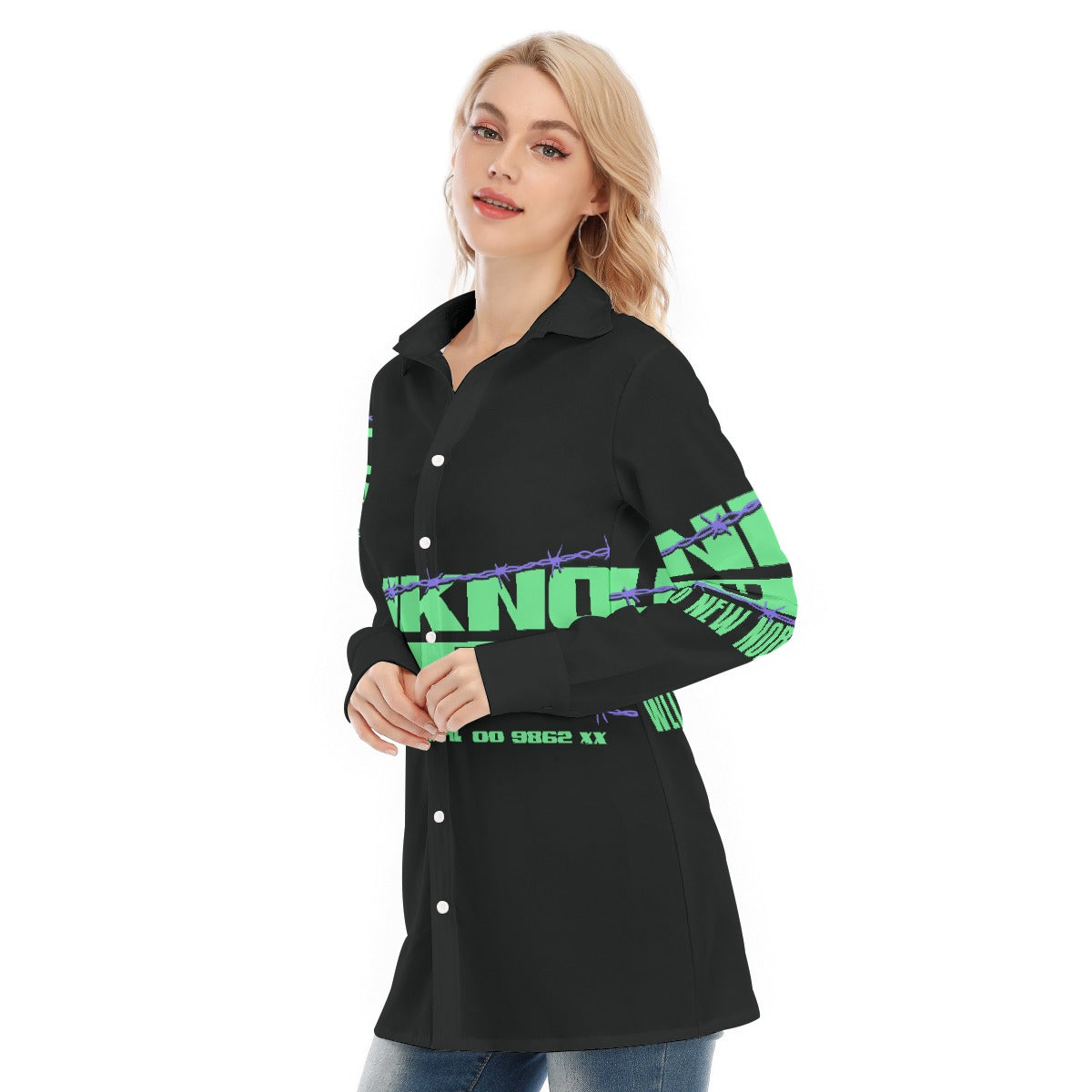 All-Over Print Women's Long Shirt