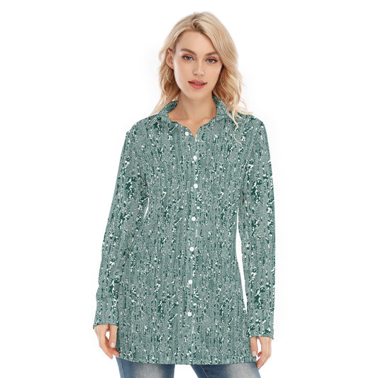 All-Over Print Women's Long Shirt