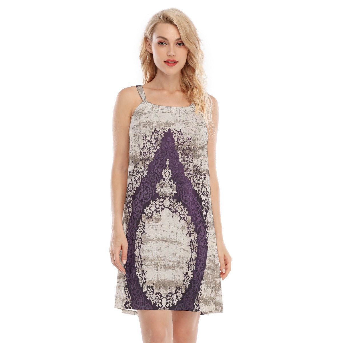 All-Over Print Women's O-neck Cami Dress