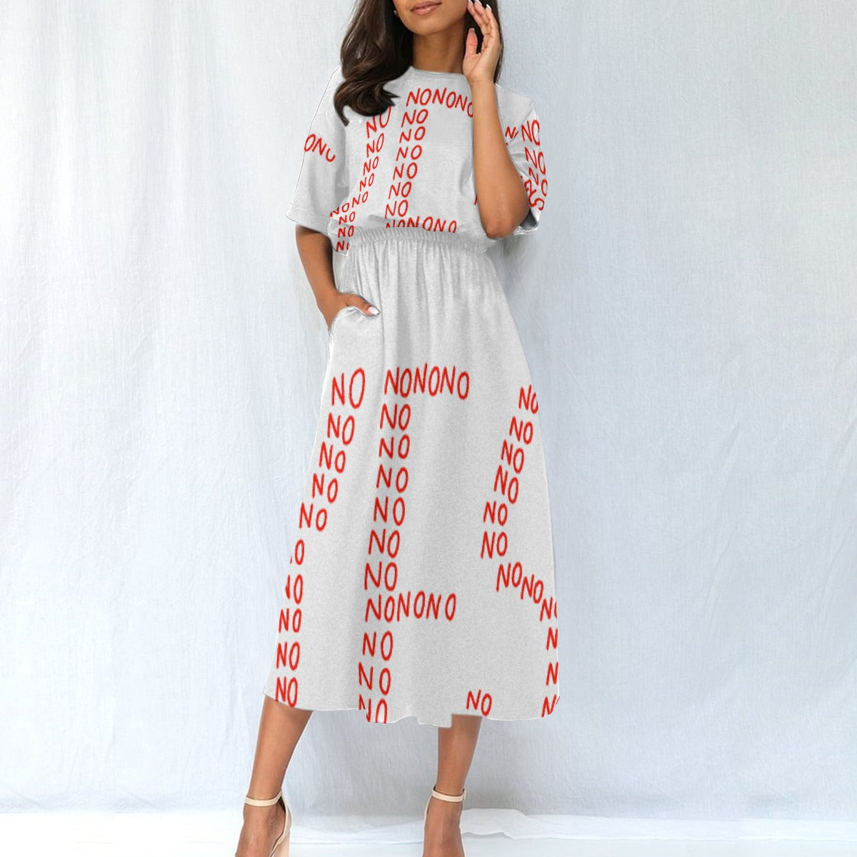 All-Over Print Women's Elastic Waist Dress