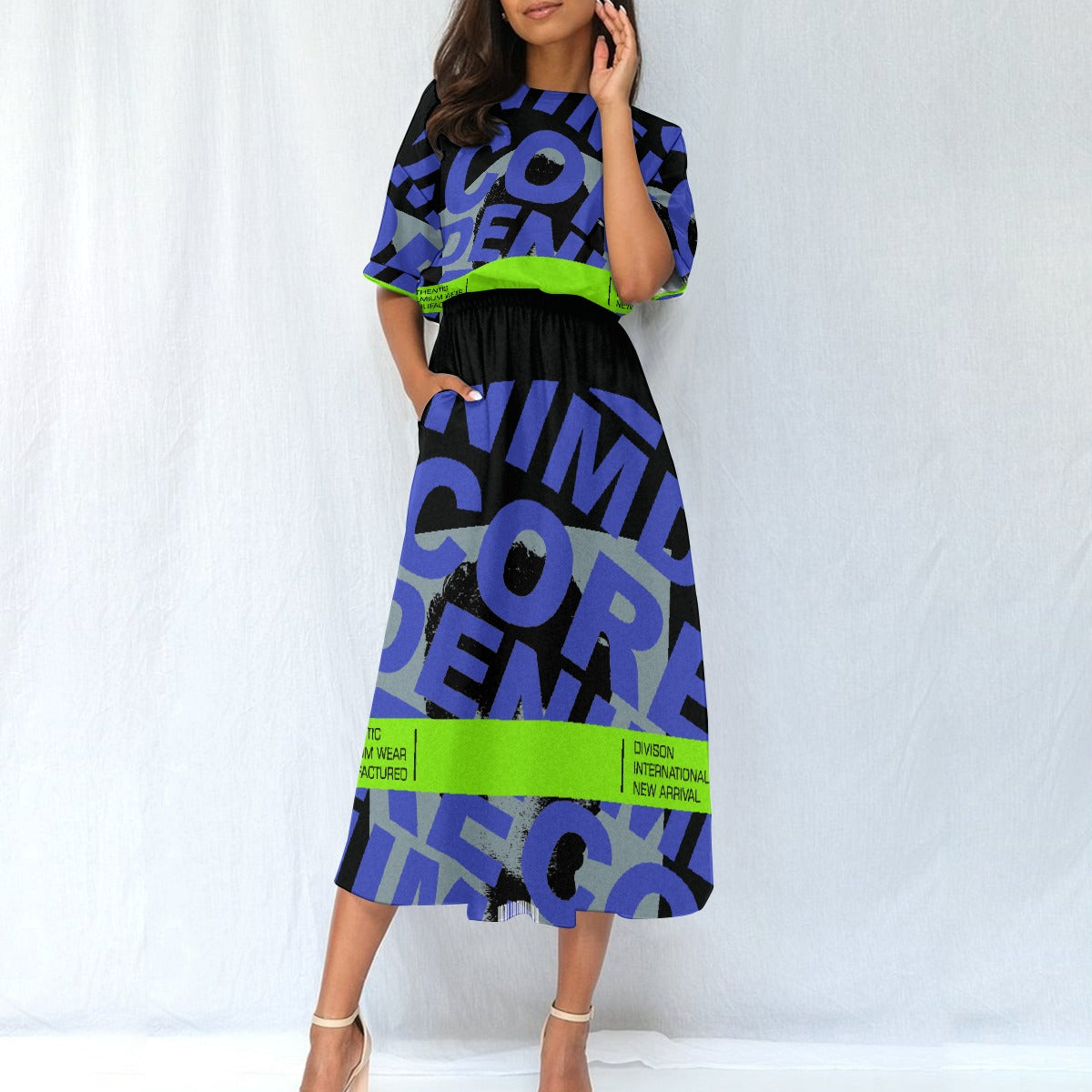 All-Over Print Women's Elastic Waist Dress