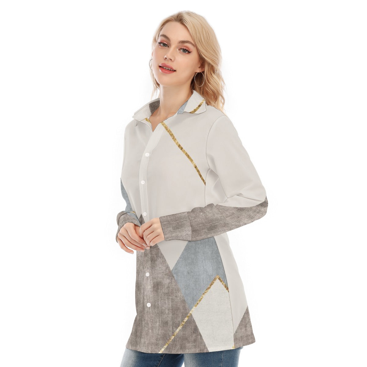 All-Over Print Women's Long Shirt