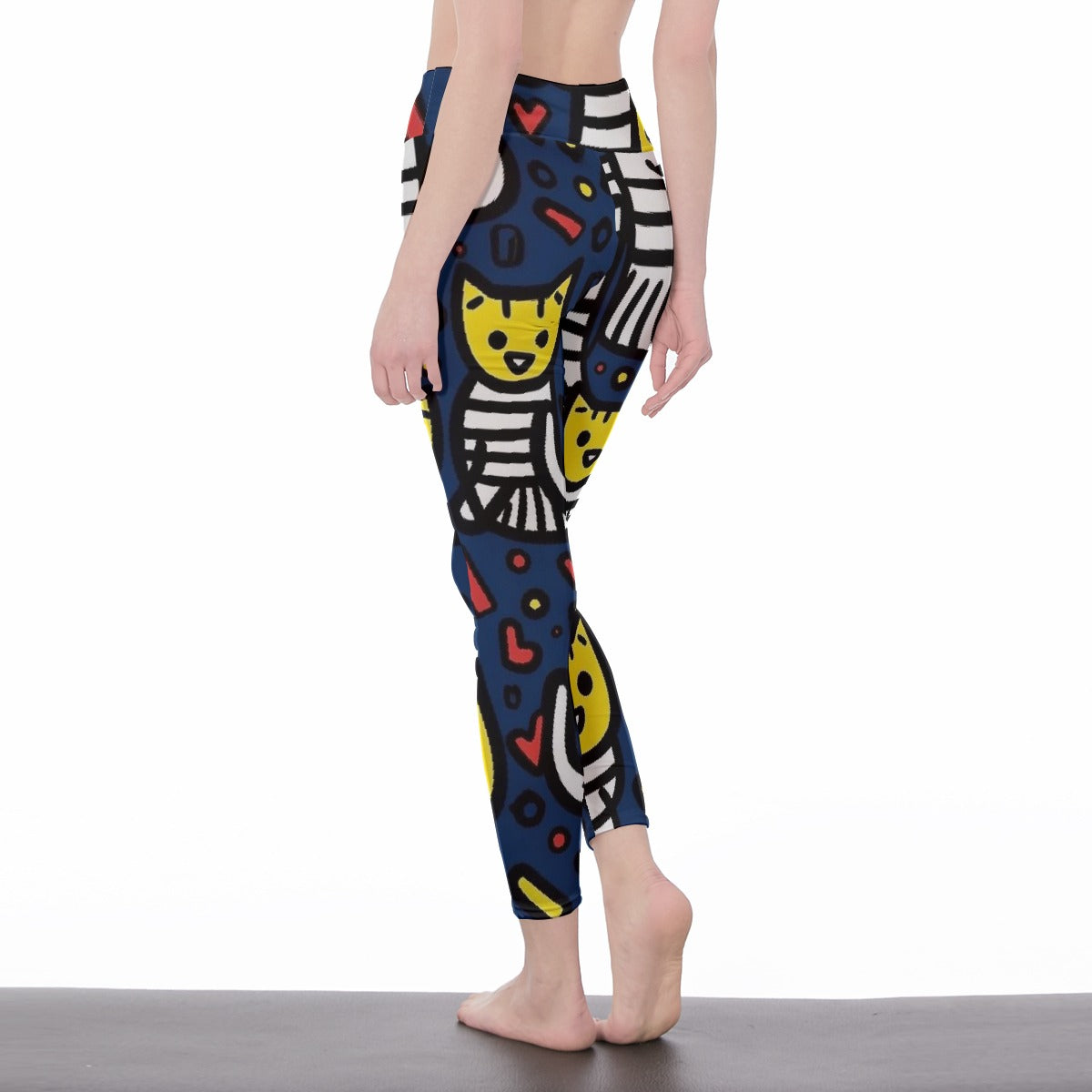 All-Over Print Women's High Waist Leggings | Side Stitch Closure