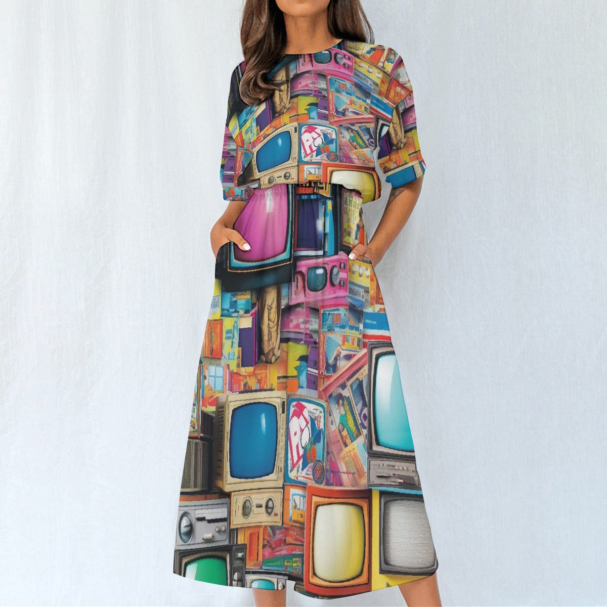 All-Over Print Women's Elastic Waist Dress