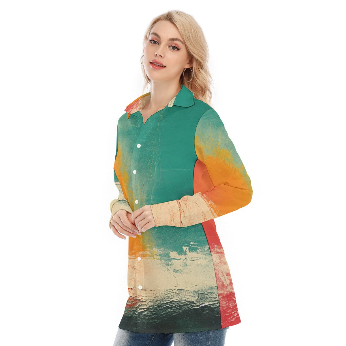 All-Over Print Women's Long Shirt