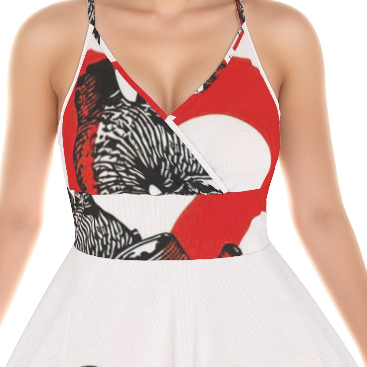 All-Over Print Women‘s Cross Cami Dress