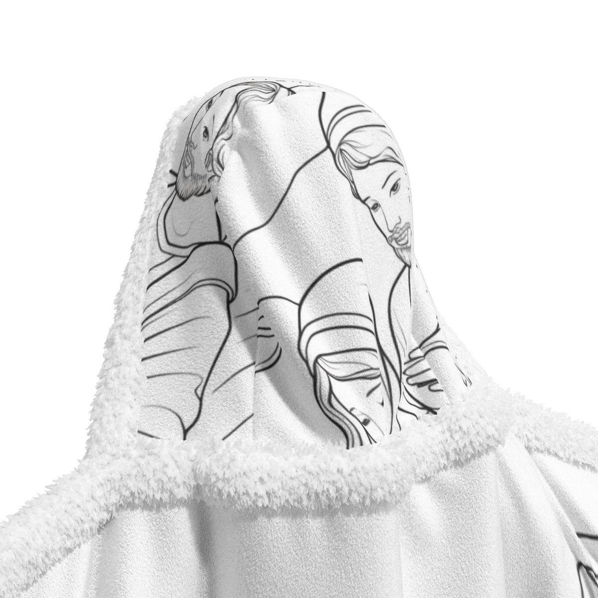 All-Over Print Unisex Wearable Hooded Blanket