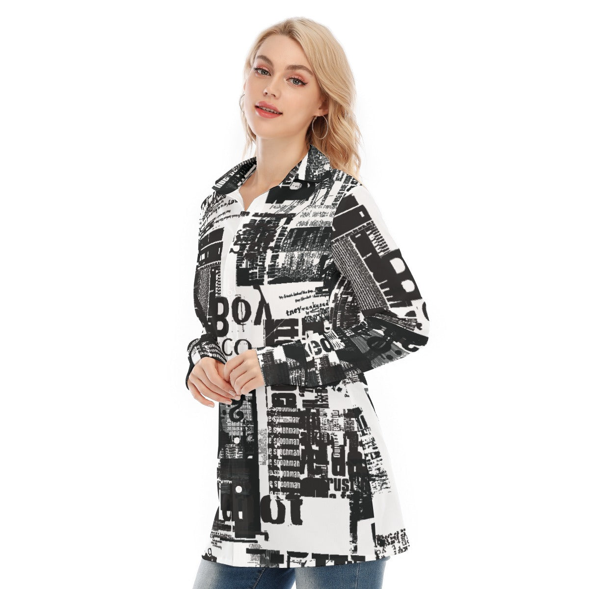 All-Over Print Women's Long Shirt